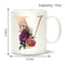Unique Creative Ceramic Coffee Mugs with Flower Letter V for Home Office