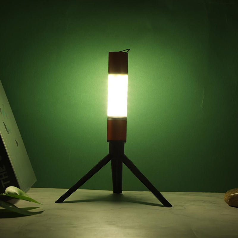 Camping LED Telescopic Flashlight with Tripod Nuts Rechargeable Torch (C)