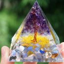 Crystal Pyramid Healing Energy Meditation Stones Home Office Decoration Crafts
