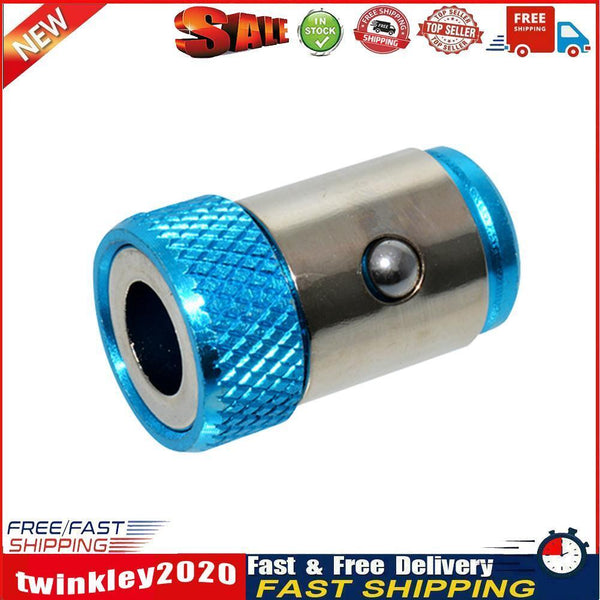 1/4 inch Screwdriver Bits Batch Head Magnetic Ring Screwlock Sleeve (Blue) Newly