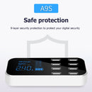 8 Ports USB Mobile Phone Chargers 12-24V Car Charging Station Hub Adapter