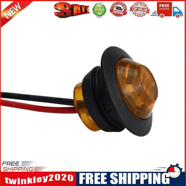 5pcs 12V-24V 3 SMD LEDs Trailer Side Marker Lights Clearance Light (Orange)