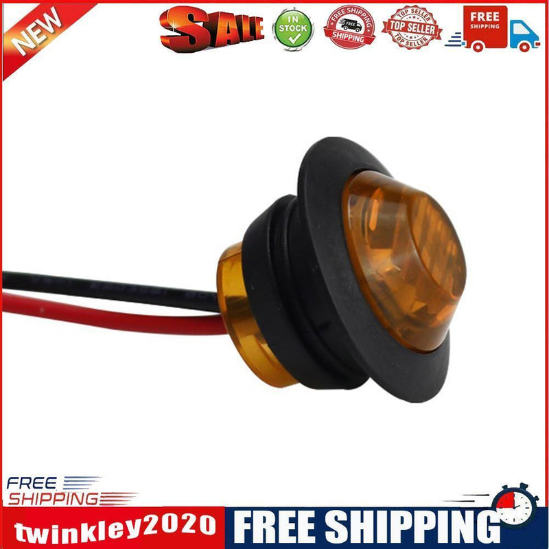 5pcs 12V-24V 3 SMD LEDs Trailer Side Marker Lights Clearance Light (Orange)