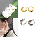 2 Pairs Circle Loop Chunky Hoop Jewelry Accessories Circl Hoops Earring
