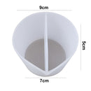 Split Color Mixing Cups Paints Art Tool 2 Channels Pouring Cup White (1) Newly
