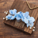 Hair Jewelry Hair Combs Red Flower Hair Pin  Bridesmaid Tiara Bridal Clips