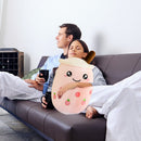Child Bubble Tea Family Stuffed Plush Pillow Soft Cushion (Pink Round) Newly