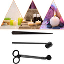 3pcs/set Candle Wick Snuffer Tool Hook Cutter Candle Trim Scissor (Black) Newly