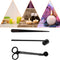3pcs/set Candle Wick Snuffer Tool Hook Cutter Candle Trim Scissor (Black) Newly