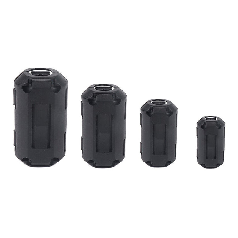 22x Clamp 3.5mm/5mm/7mm/9mm Clip On Ferrite Core Ring Noise Suppressor Filt