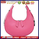 Fashion Women Handbag Leather Solid Color Crescent Hobos Shoulder Bags for Girls