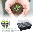10pcs Seed Starter Tray Kit Garden Nursery Seedling Germination Box (Black)