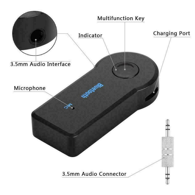 Wireless Bluetooth Receiver AUX Audio Stereo Music Car W5S6 V3.0+EDR D2Y7