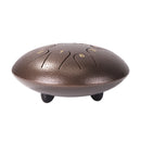 Ethereal 6 inch Steel Tongue Hand Pan Drum 8 Tones with Mallets (Bronze) Newly