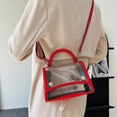 PVC Women Clear Crossbody Bag Summer Female PU Leather Handbags Phone Purses