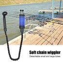 Fishing Bite Alarms Chain Wiggler Fish Bite Indicator Wobbler Tools (Blue) Newly