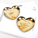 Heart Stainless Steel Ring Earring Necklace Jewelry Storage Tray Home Decoration