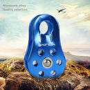 Rock Climbing Pulley Aluminum Bearing Lifting Fixed Rope Equipment (Blue) Newly