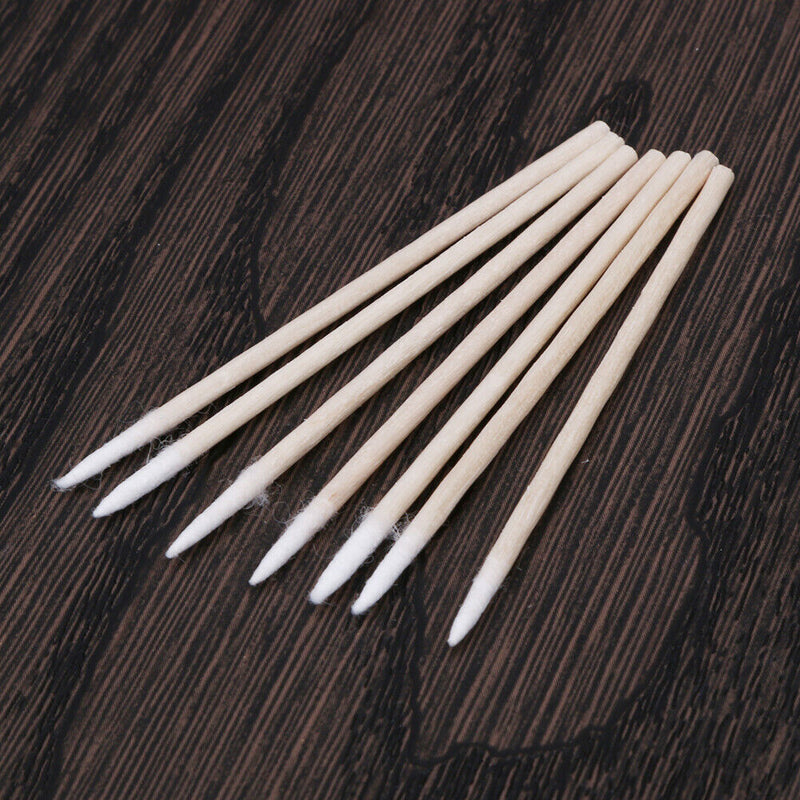 300pcs Wooden Handle Cotton Swab Makeup Applicator Medical Swabs