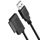 HDD Hard Disk CD/DVD ROM Cable Driver Adapter Converter Line USB 2.0 to Sata II