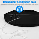 Hidden Mini Belt Bag Pack Splash Proof Unisex Sport Pouch Phone Bag (Black)