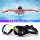 Adults Swimming Eyewear Outdoor Waterproof Anti-fog Diving Goggles (Black)