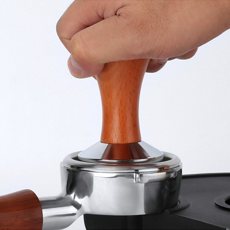 Coffee Tamper Powder Hammer Wooden Handle for Espresso Coffee Maker Grinders