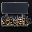 42pcs 1.8g 3.5g 5g 7g 10g Oval Copper Boards Weights Fishing Accessories
