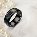 Casual Temperature Ring Smart Mood Couple Finger Knuckle Ring (Black US 12)