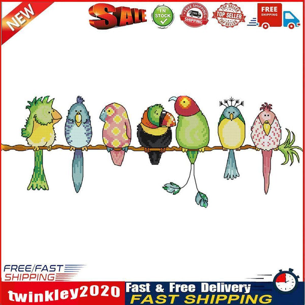 14CT Stamped Cross Stitch Kits DIY Happy Printed Needlework Decor (K765) Newly