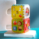 Toddler Plastic Activity Cube Shape Number Sorting Toys Building Blocks Newly