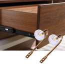 2pcs Curtain Hanger Hook Wall Buckle Handle for Closet Drawer (Golden) Newly