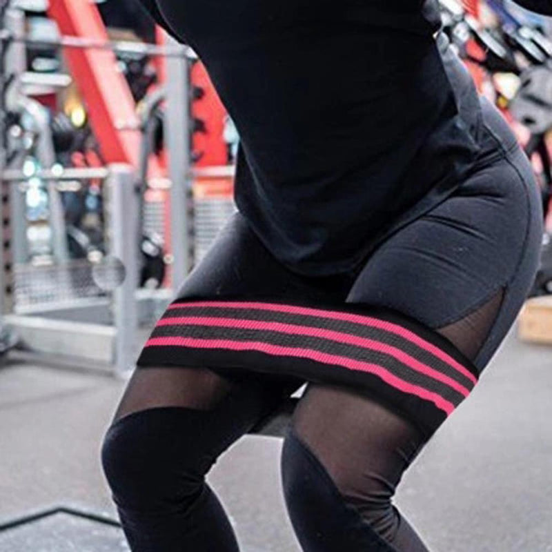 Latex Cotton Stretch Elastic Resistance Bands Hip Fitness Tool (Red L)