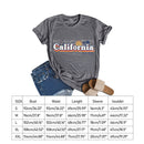 Stripe California Print Letter Tea (Grey M) T-Shirt
