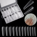 120pcs Nail Pieces Scaled Nail Extension Mold Glue Pointed Nails Manicure T