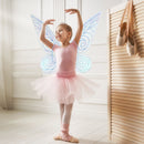 Kids Girls Fairy Wings Anti-fade Glitter Organza Princess Angel Wing (Blue)