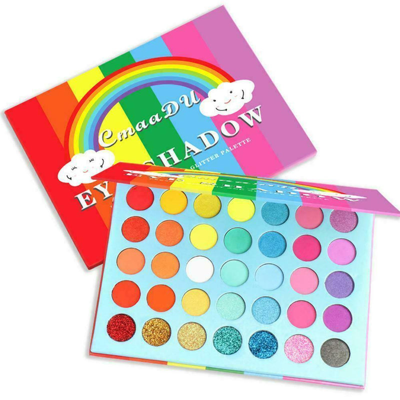 Rainbow Colors 35 Neon Eyeshadow Palette Eyeshadow Shadow Colorful Palette U5E6