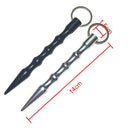 Aluminum Drill Keychain Pen Stick Anti Wolf for Outdoor Camping Hiking Tools