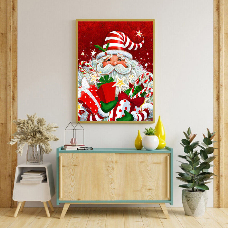 Paint By Numbers Kit DIY Gift Santa Claus Colouring Oil Art Picture Craft