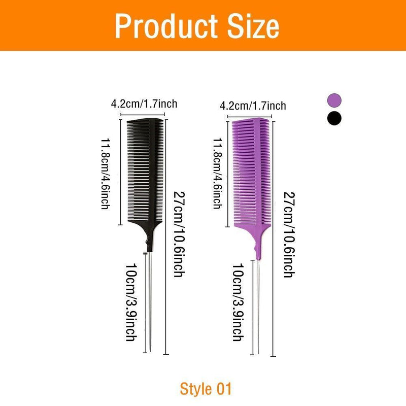 Styling Coloring Hair Brush Pin Tail Highlighting Hair Comb Double-sided