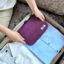 Travel Watch Band Storage Bag Earphone Data Cable Strap Organizers (Purple)