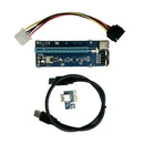 PCI-Express Riser Card 1X 16 USB 3.0 SATA 15 Pin to 4Pin for BTC Miner