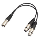 XLR 3 Pin Male to 2 XLR Female Connector Microphone Extension Cable Cord S Newly