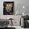 Oil Paint By Numbers Flowers Lion Frameless Picture Craft Kit for Living Ro