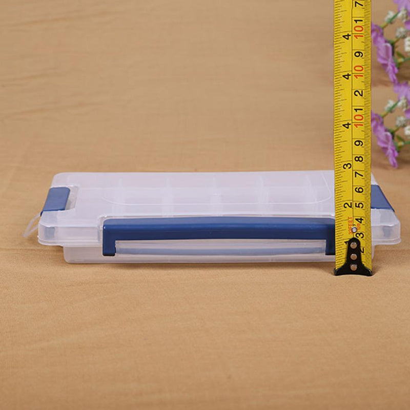 15 Slots Clear Plastic Storage Box Home Jewelry Sundries Organizer Boxes Newly