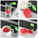 Strawberry Shape Silicone Leaf Loose Tea Infuser Filter Ball Strainer G5N2