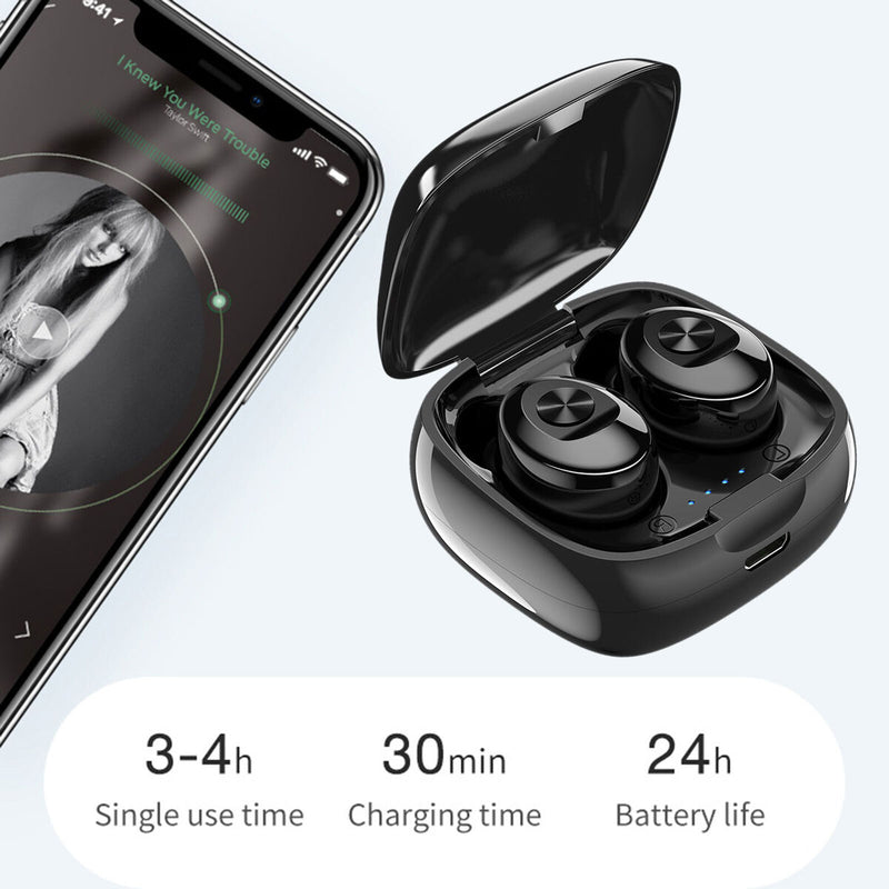 Wireless Earbuds Stereo Sound Waterproof Sports Headphones Touch Control