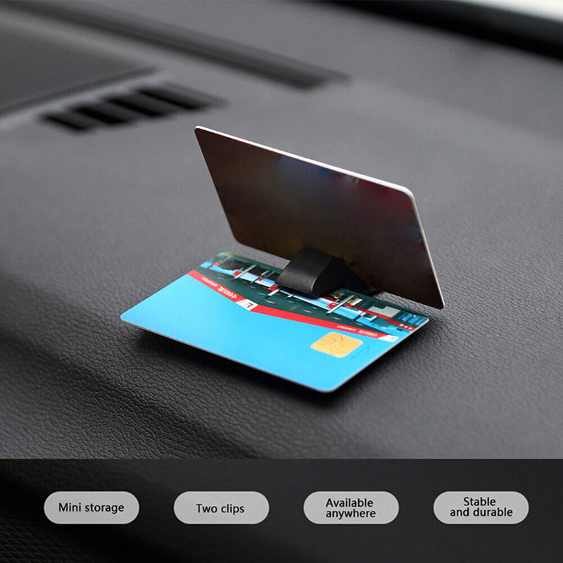 Car Temporary Parking Card Ticket Holder Home Office Card Slot Fixed Clip  Newly
