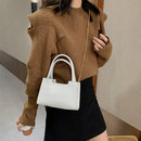 Retro Shoulder Handbag Alligator PU Solid Crossbody Bag for Lady Top-handle Tote