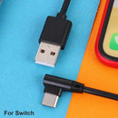 KF42-C Type-C 90 Degree Angle 1.5m Fast Charge Cable Fit for Nintend Switch